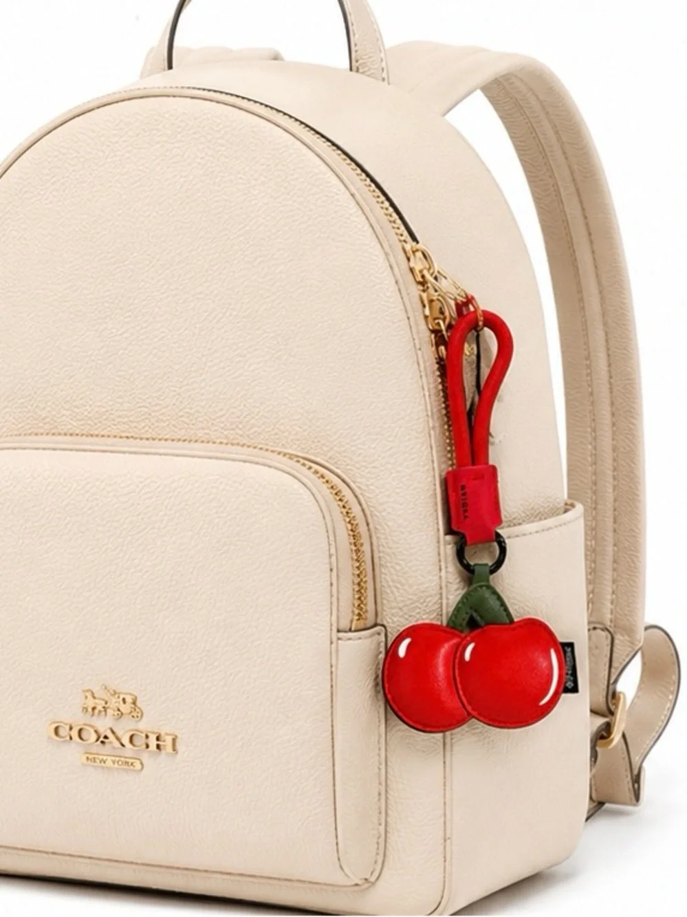 Charm – Red Cherry Leather Bag Charm / Keychain 🍒